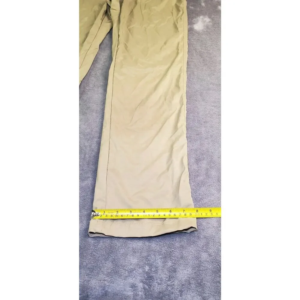 Under Armour UA Loose Fit Tech Golf Pants Men's 32x32 Tan Flat Front Za3-28